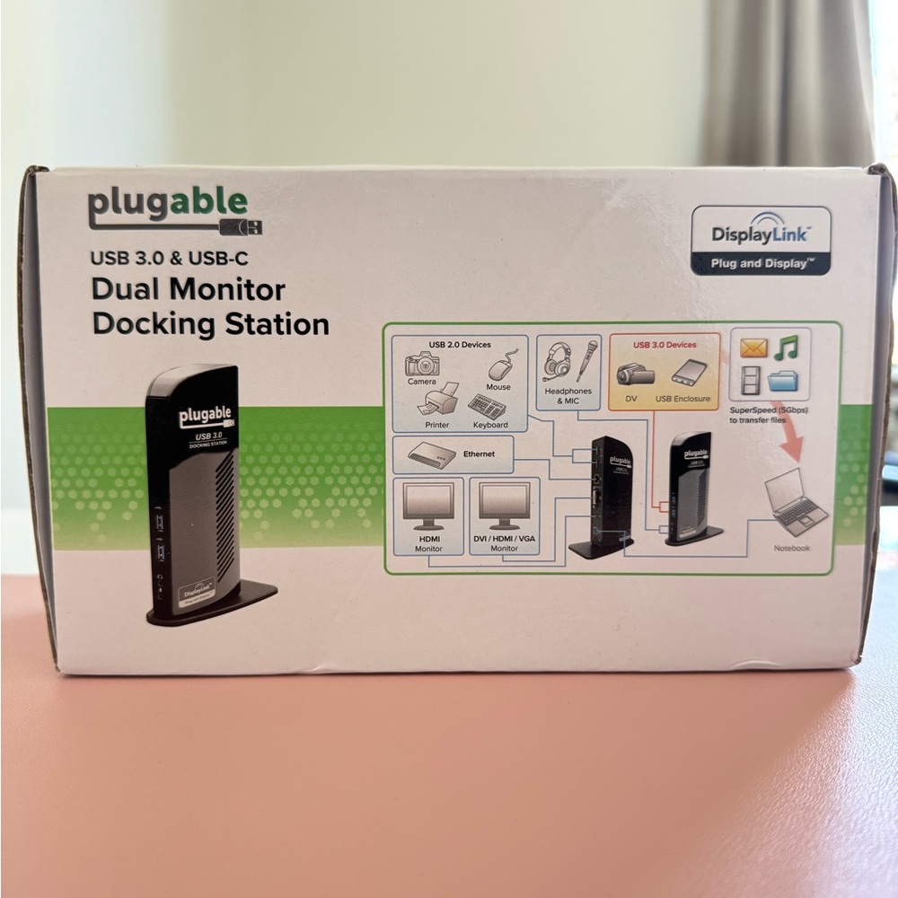 DUAL MONITOR DOCKING STATION USB 3.0 & USB-C